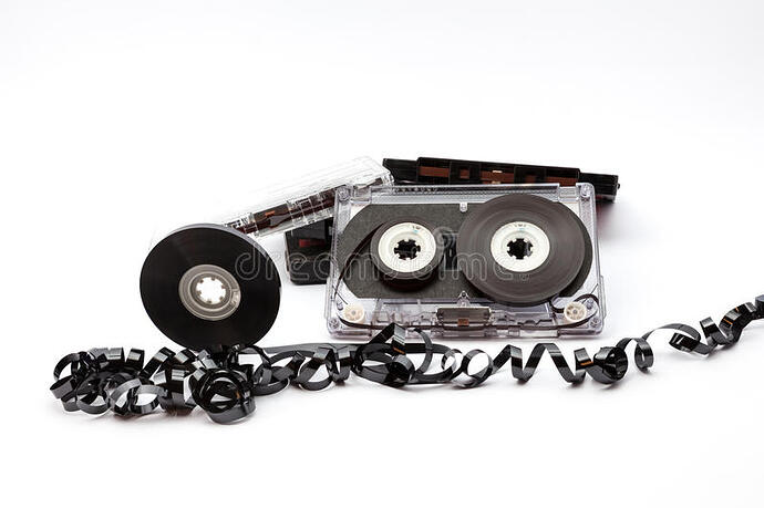 music-cassette-unrolled-white-background-66608495