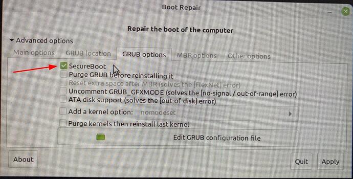 04 boot-repair, question re secure boot, fs